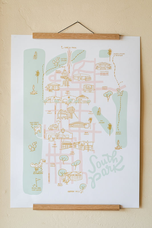 South Park Map Print