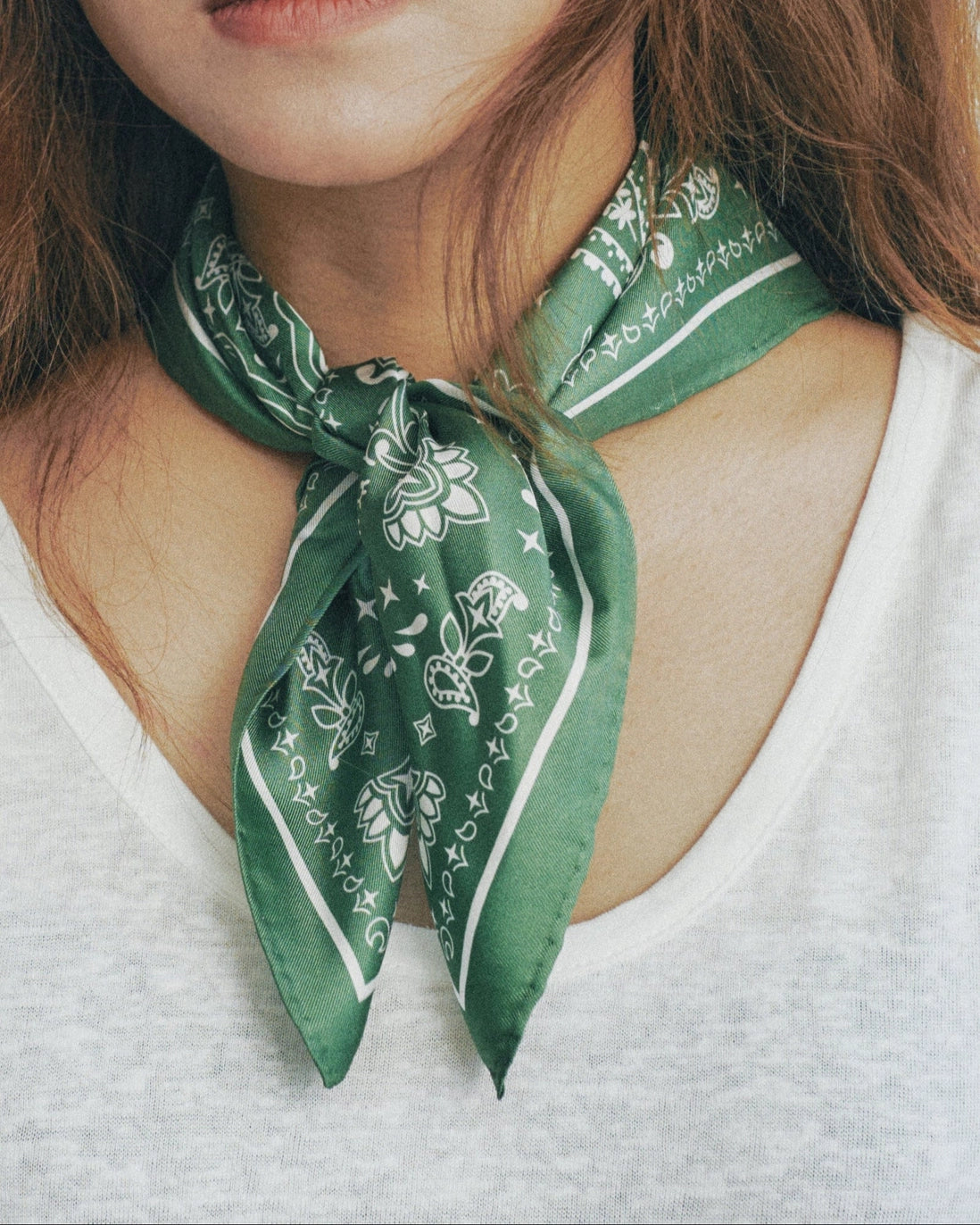 Paisley Silk Bandana Scarf