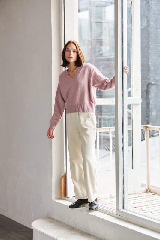 Crop V-Neck Sweater