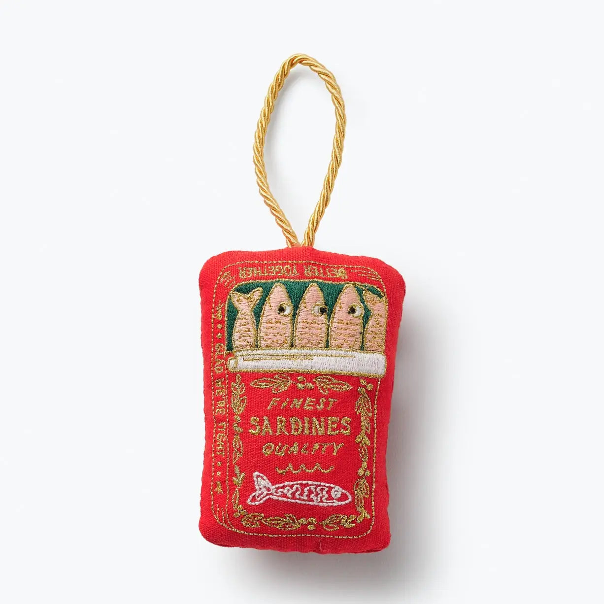 Sardines Embroidered Ornament