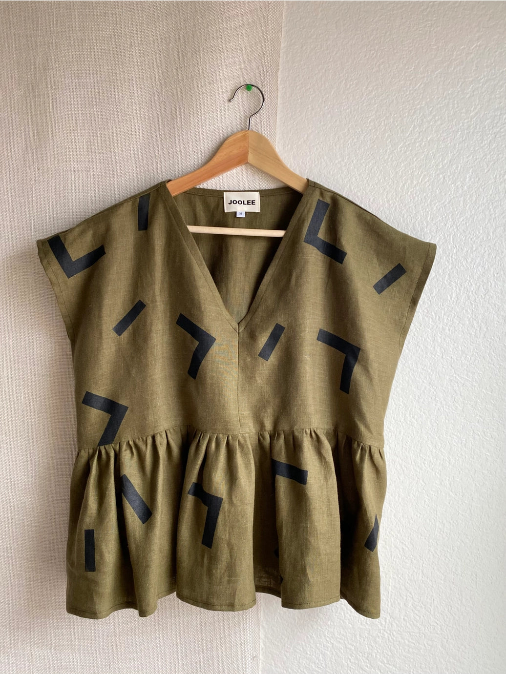 Olive Linen Top