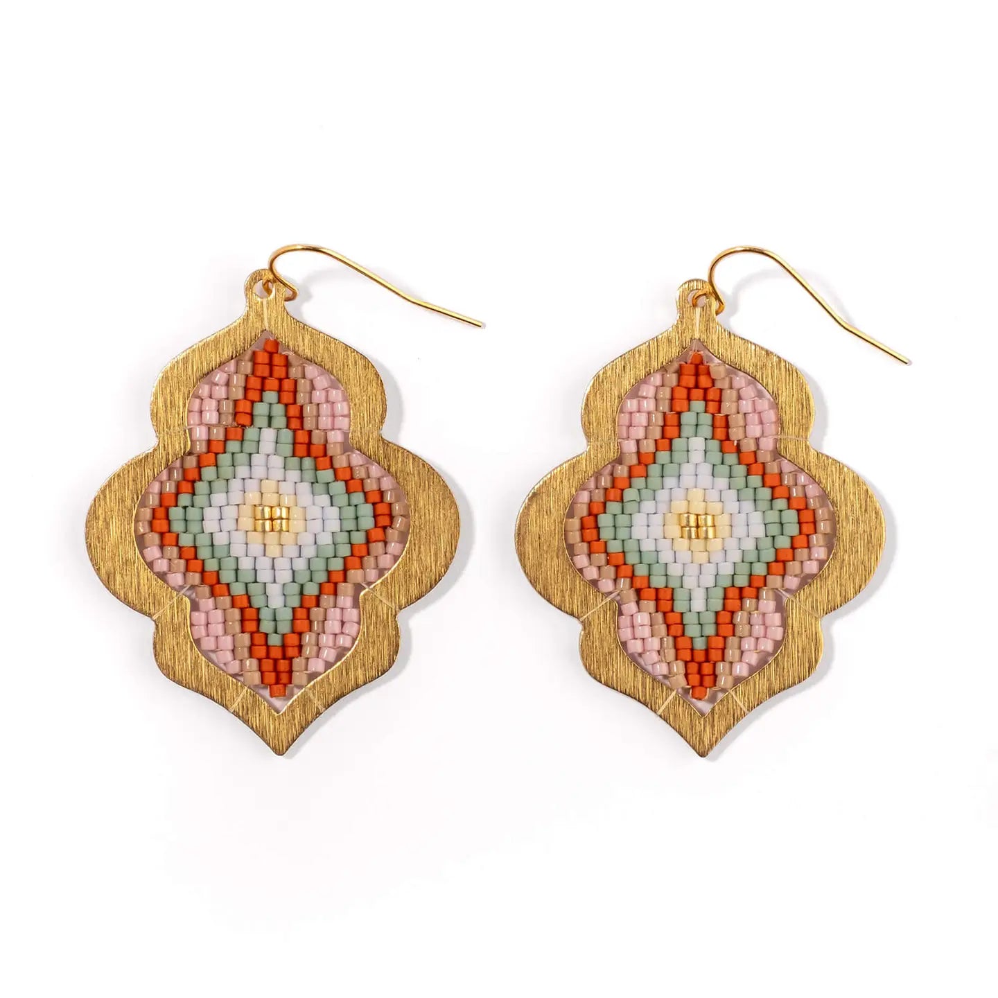Beaded Handwoven Window Drop Earring