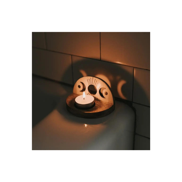 Moon Phase Tea Light Candle Holder