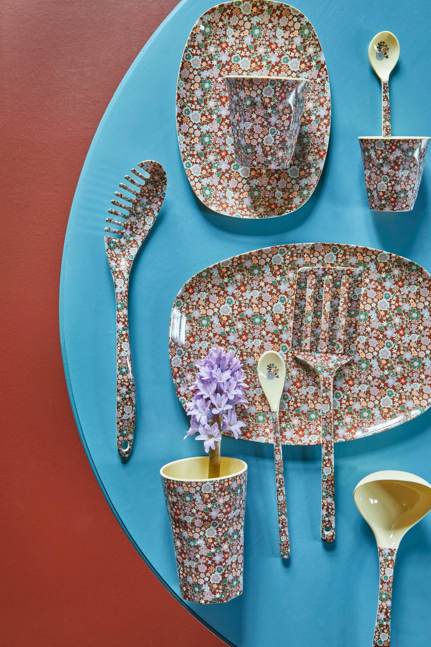 Rectangular Plate Fall Floral Print