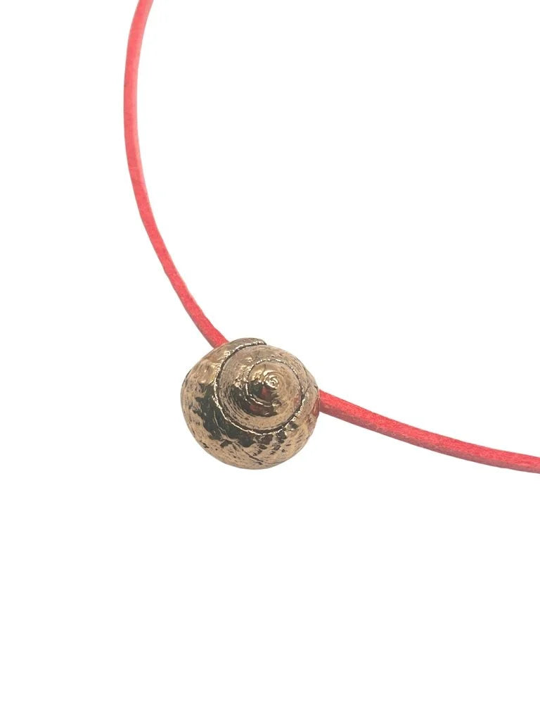 Bronze Mari Sprial Shell Cord Necklace