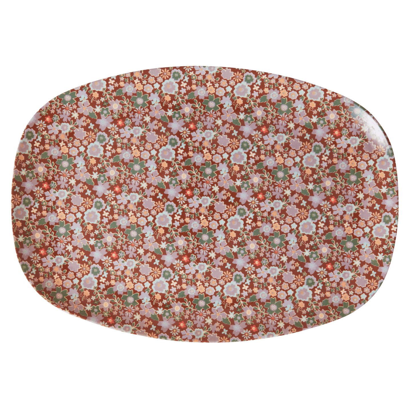 Rectangular Plate Fall Floral Print