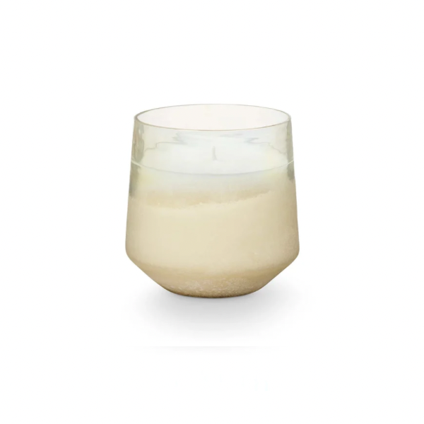 Winter White Baltic Glass Candle
