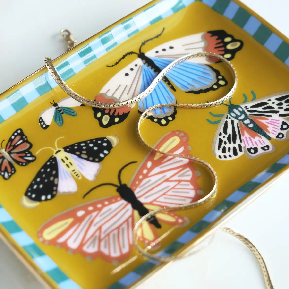 Butterflies Porcelain Trinket Tray