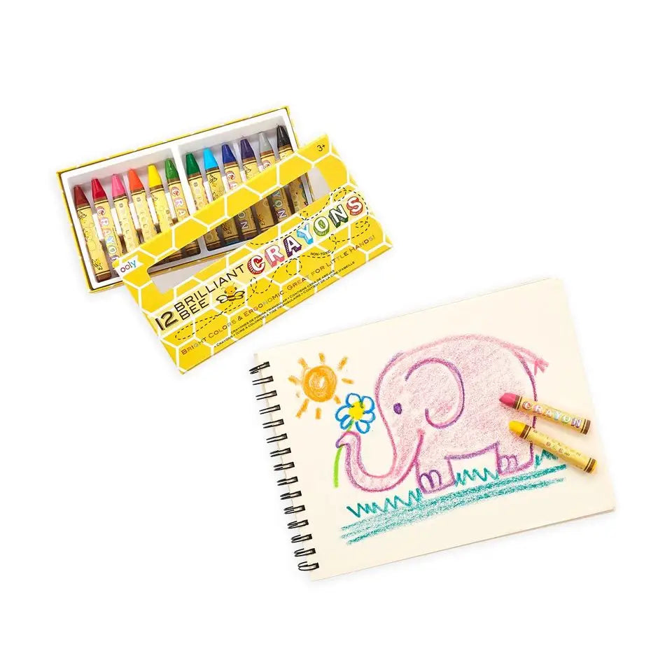 Brilliant Beeswax Crayons, Set of 12