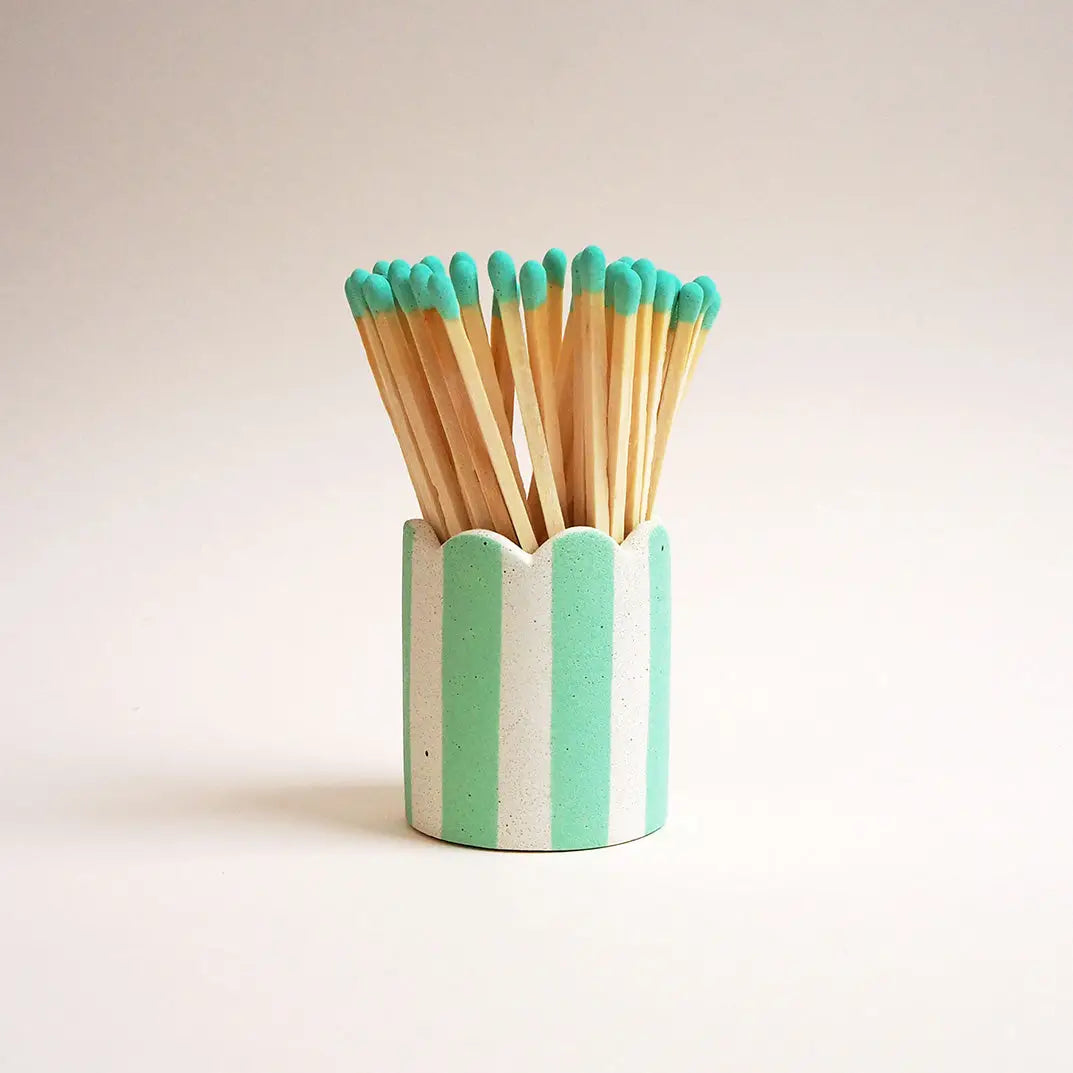 Stripy Match Stick Holder