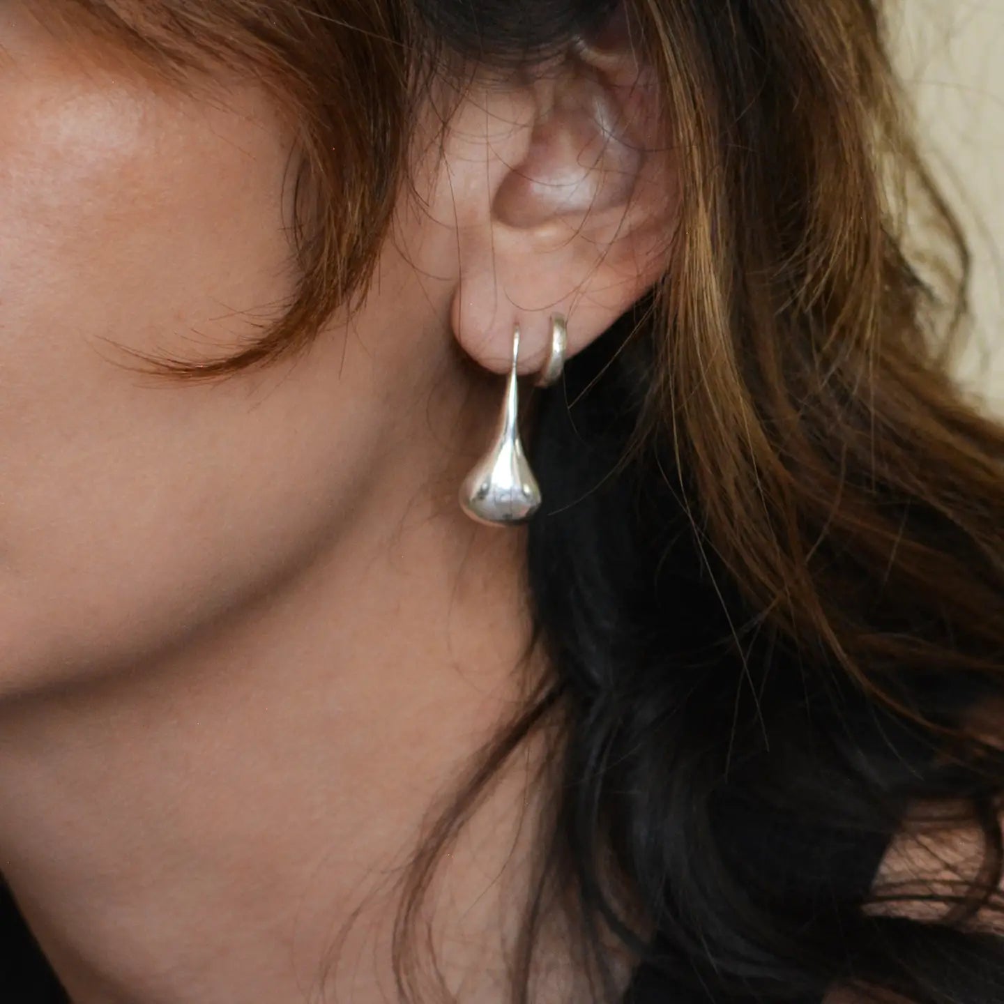 Silver Droplet Earrings