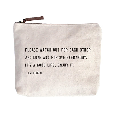 Canvas Quote Pouch