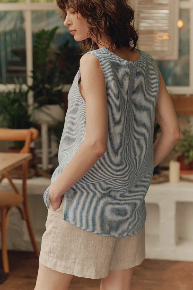 Linen Daffodil Top