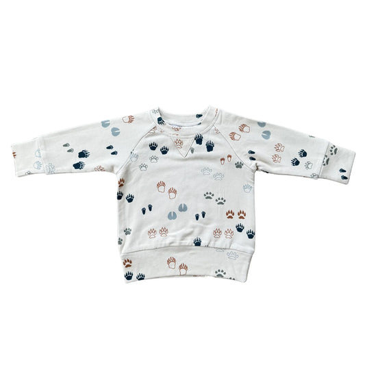 Boy's Raglan Footprints Sweatshirt