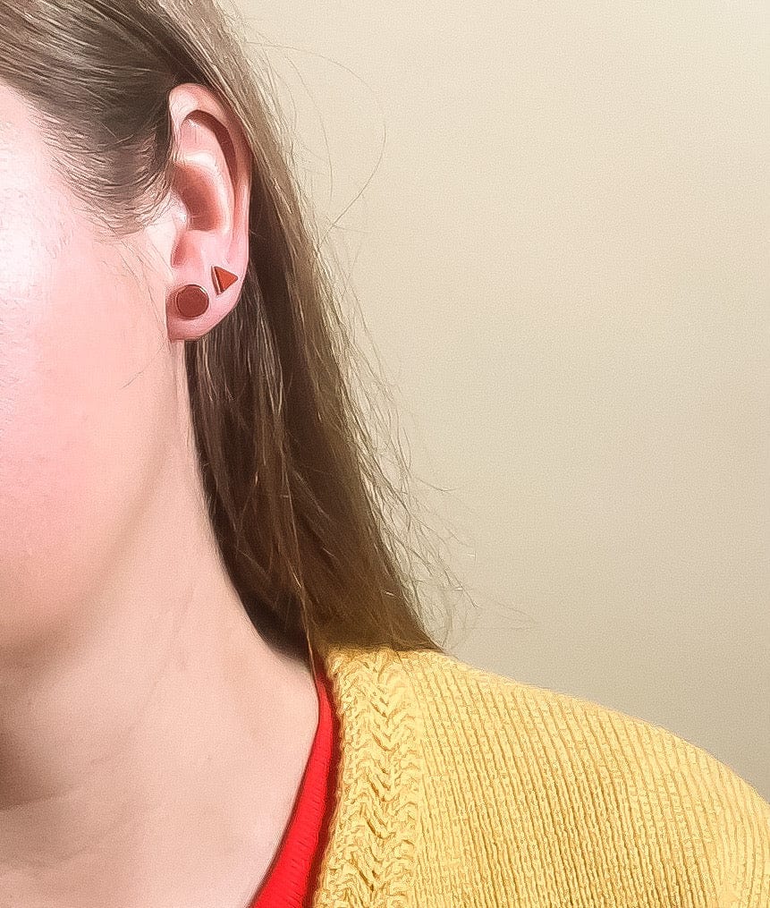 Carnelian Circle Studs