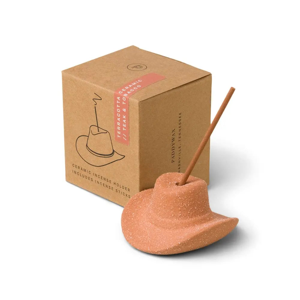 Ceramic Cowboy Hat Incense Holder