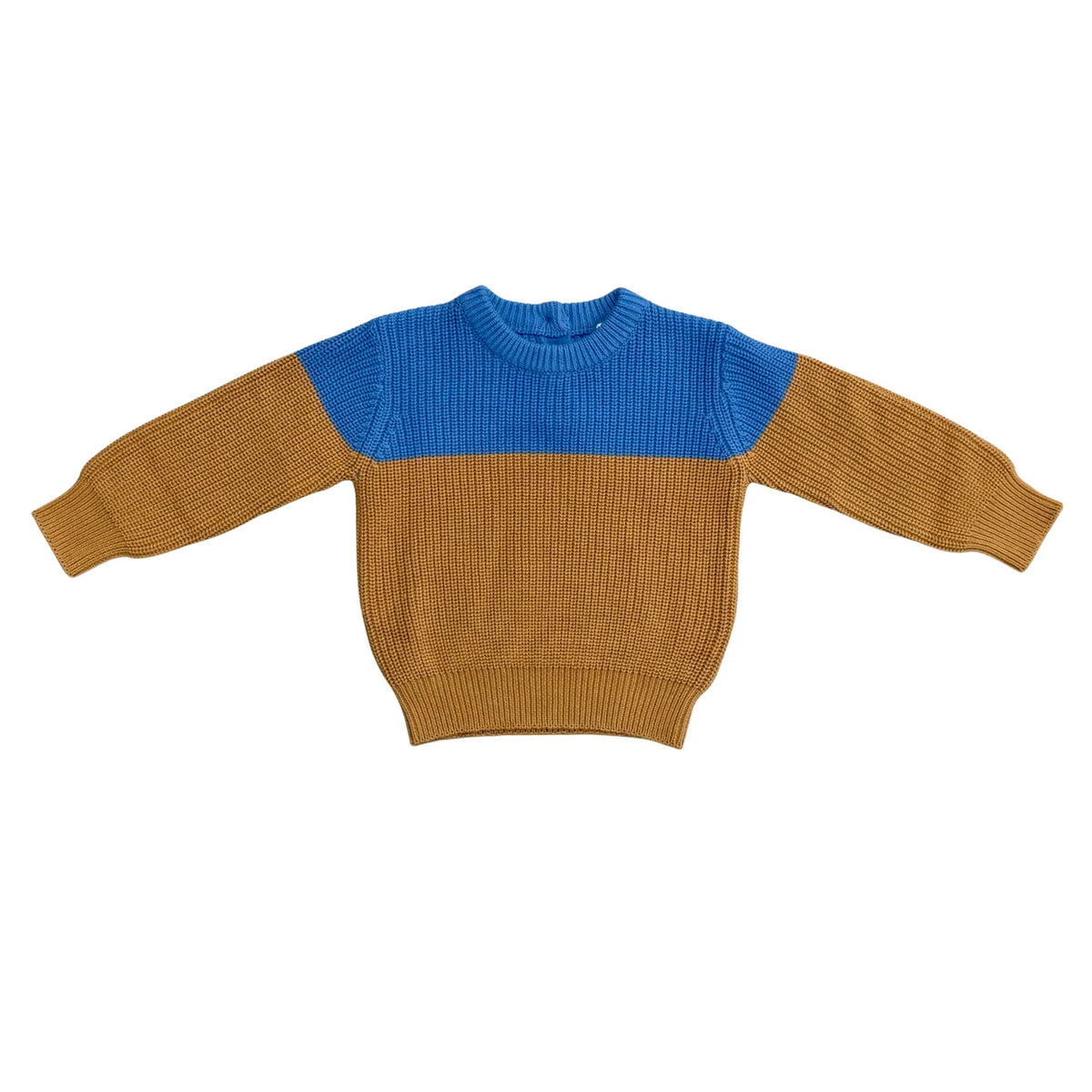 Camel Colorblock Knit Sweater