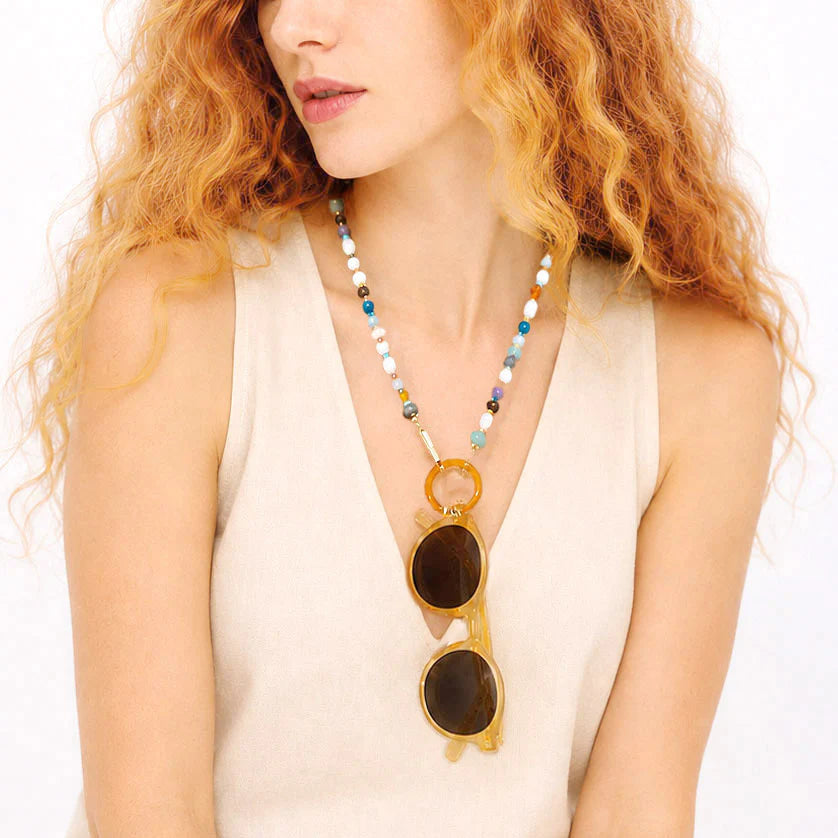 Gemstone Eyeglass Holder Necklace