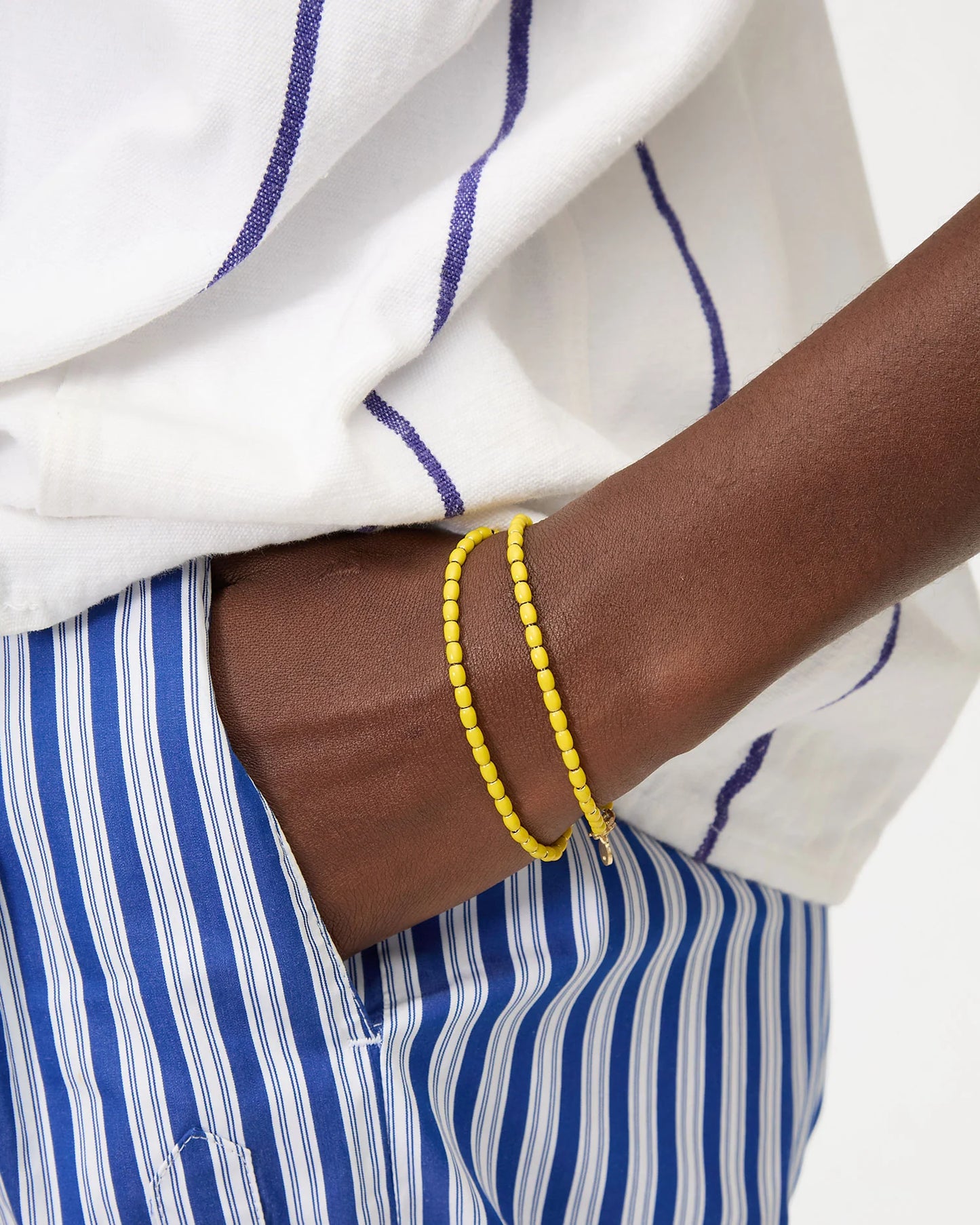 Enamel Barrel Chain Bracelet