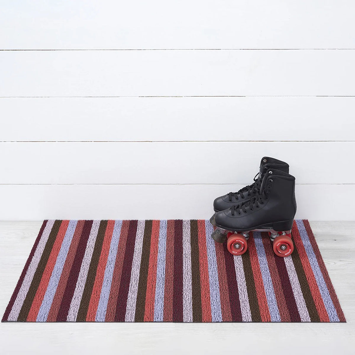 Berry Even Stripe Shag Mat