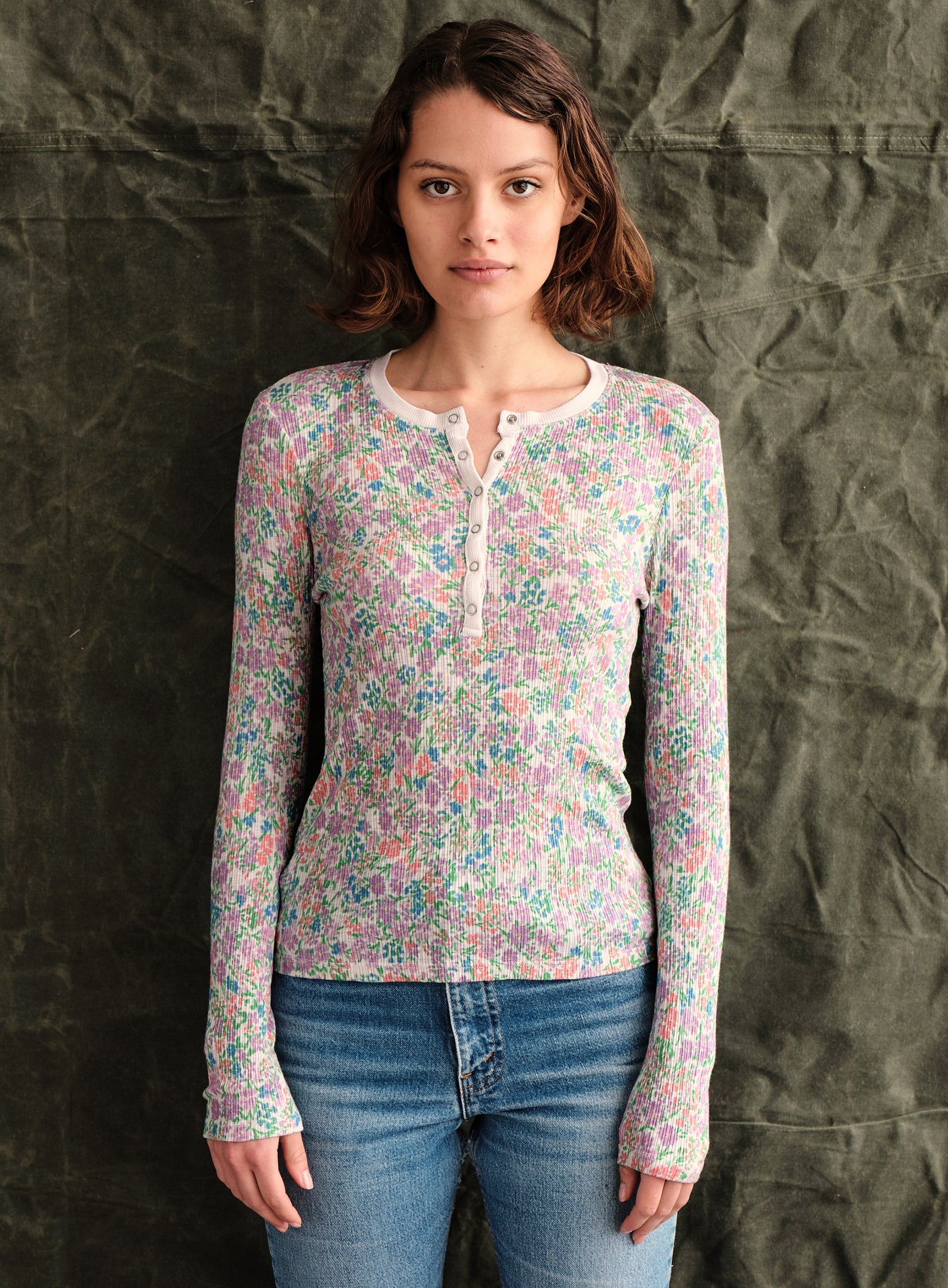 Henley Floral Shirt
