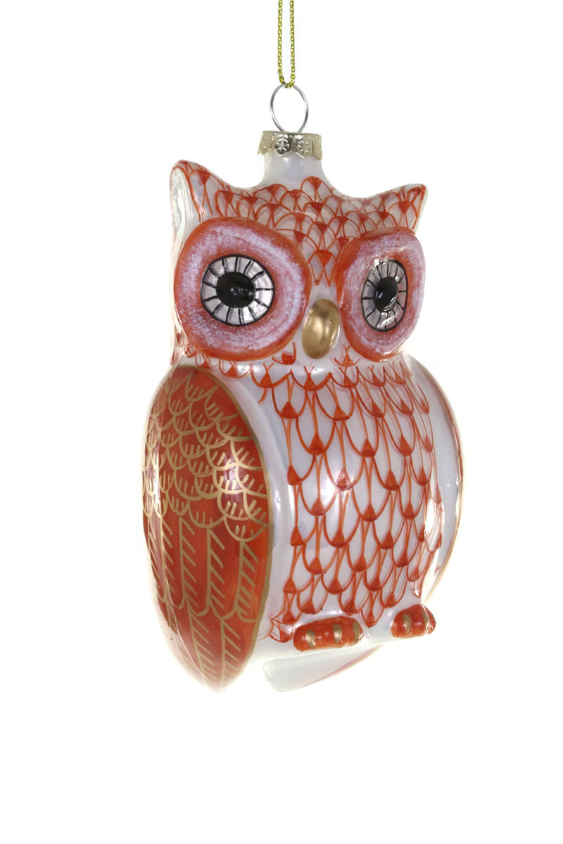 Calico Owl Ornament