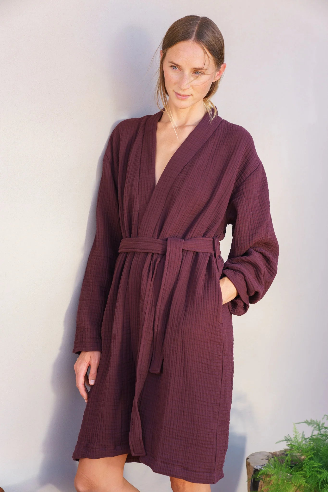 Alaia Robe in Wine