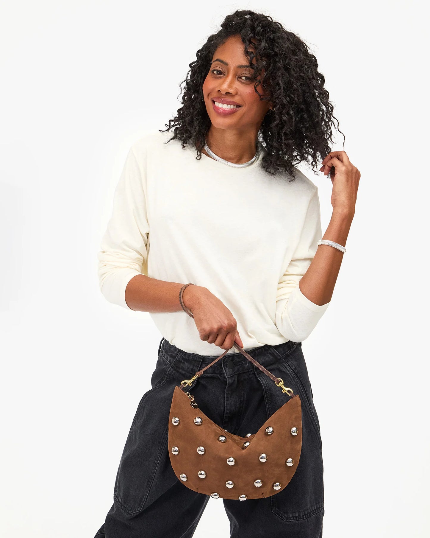 Lune Bag, Chocolate Bar with Studs