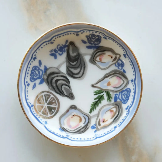 Oysters Porcelain Trinket Dish