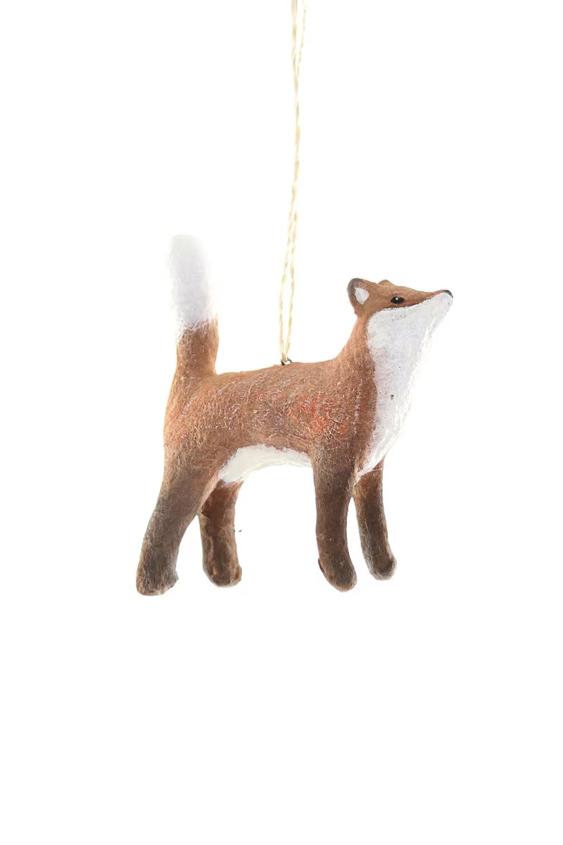 Cotton Fox Ornament