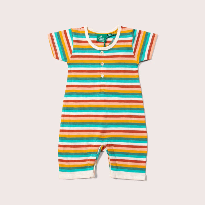 Rainbow Striped Summer Romper