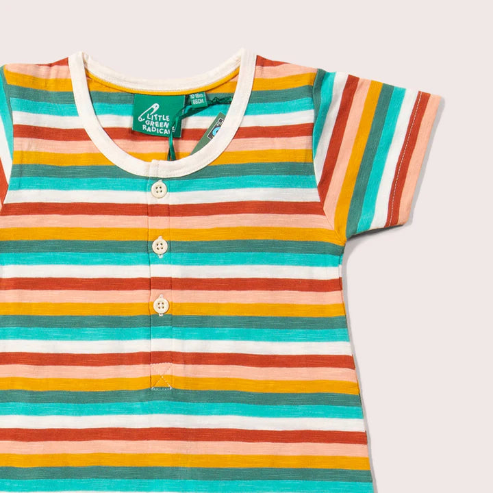 Rainbow Striped Summer Romper