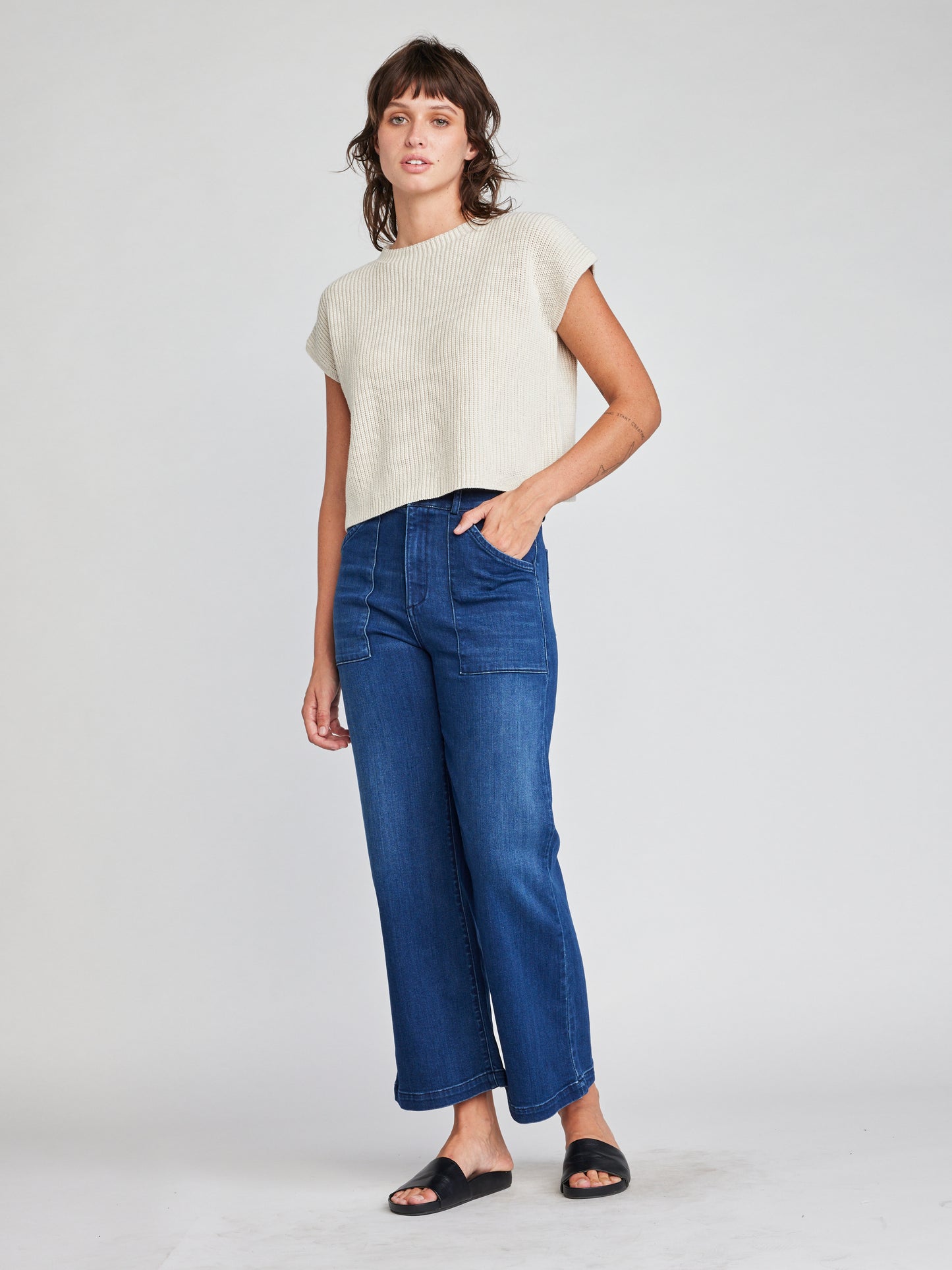 Aria Hi-Waist Pants, Marina Blue