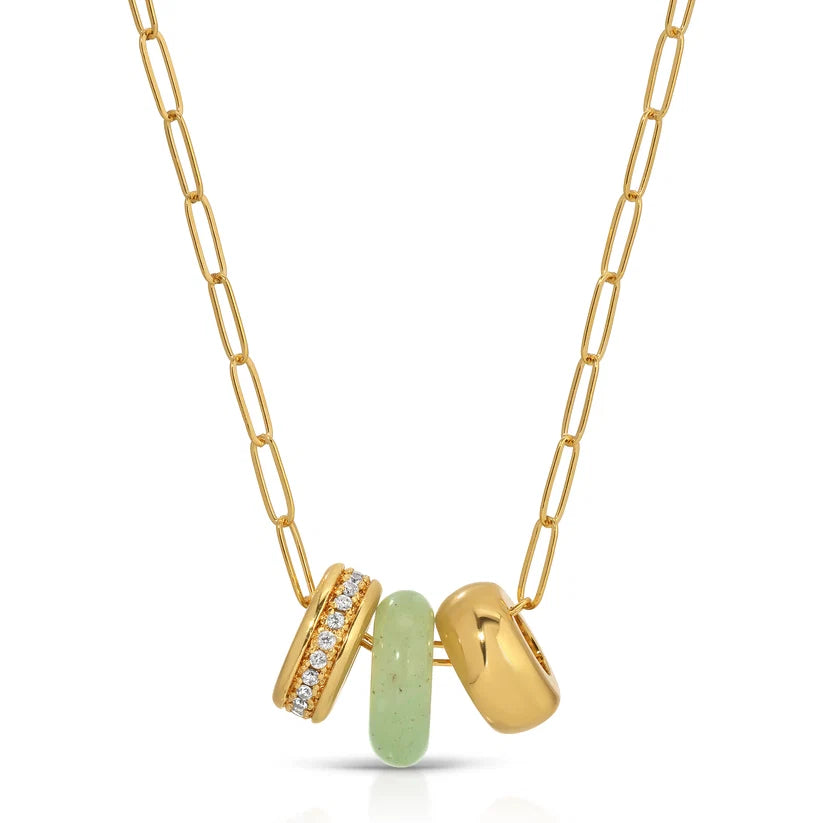 Lux Verde Charm Spacer Set Necklace