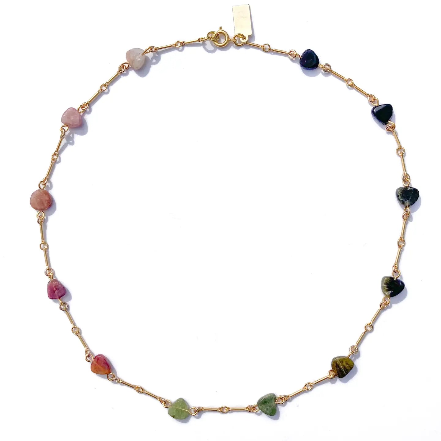 Tourmaline Minimal Charm Necklace