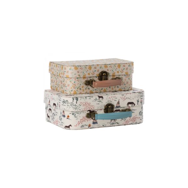 Covered Fabric Suitcase