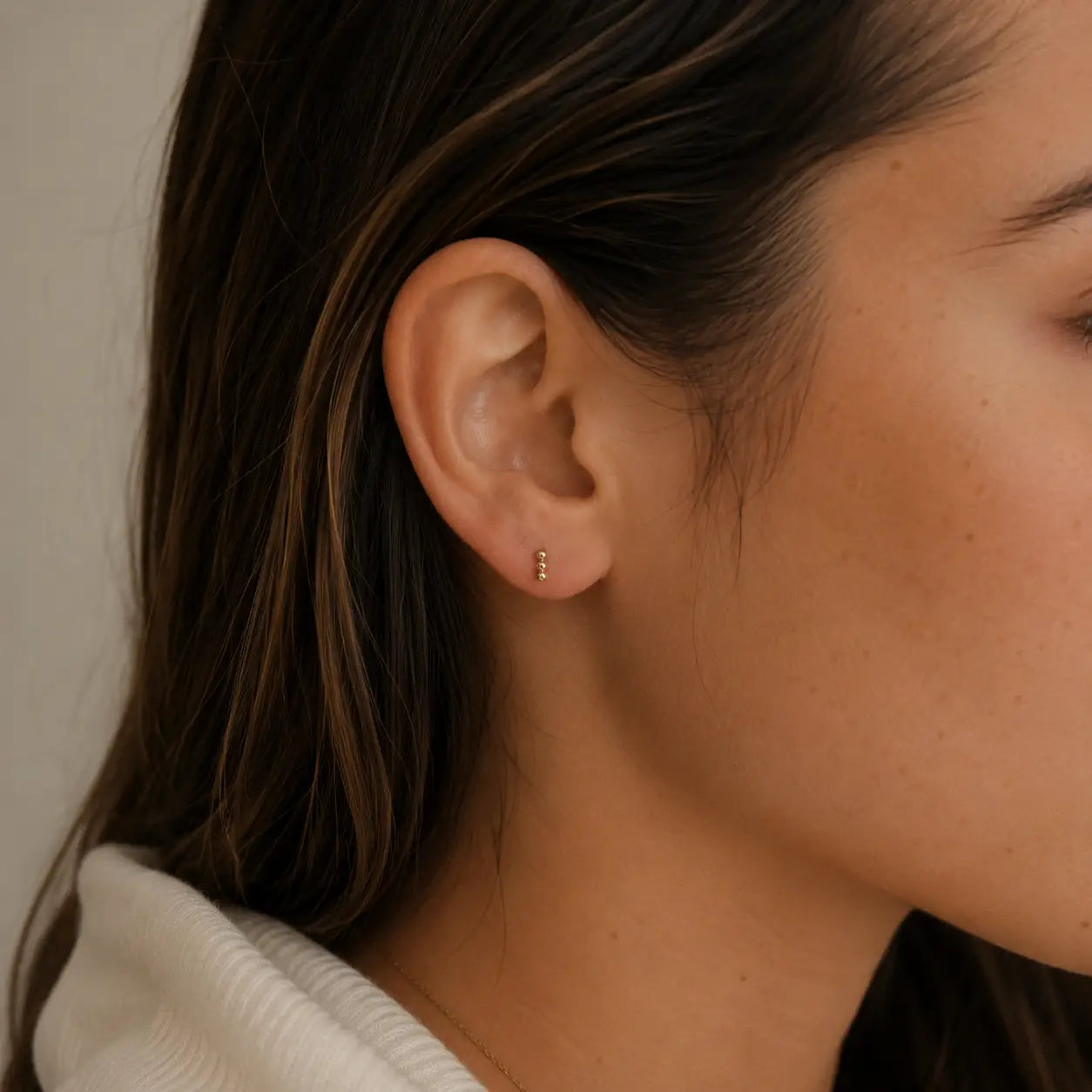 Petite 3 Ball Stud Earrings
