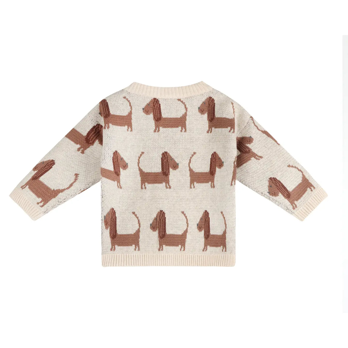 Doxie Dog Jacquard Knit Pullover