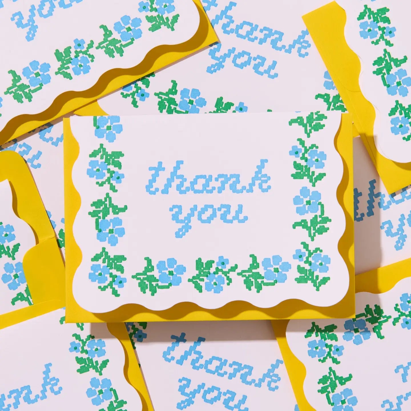 Scallop Letter Pressed Notecards