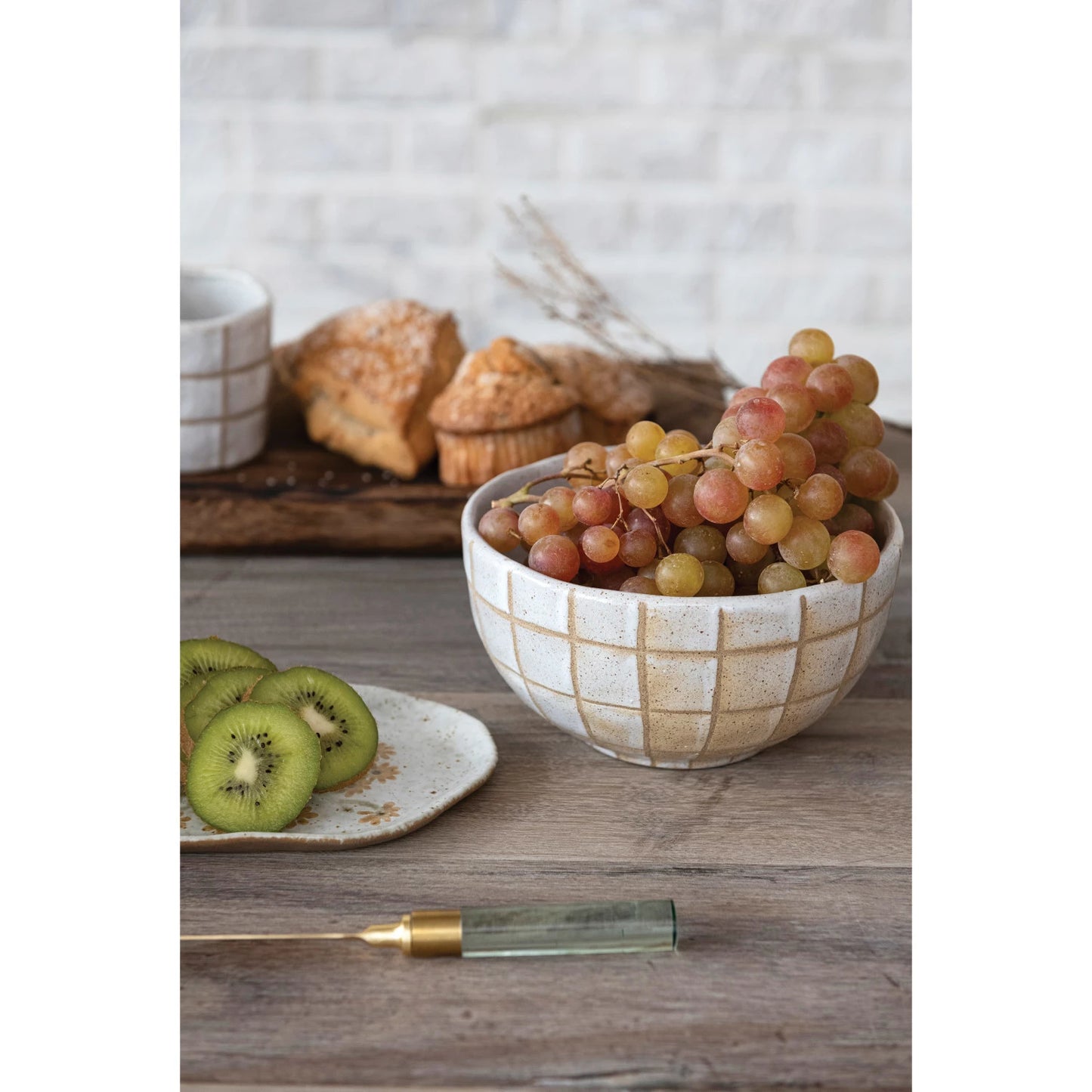 Autumn Grid Patterned Bowl