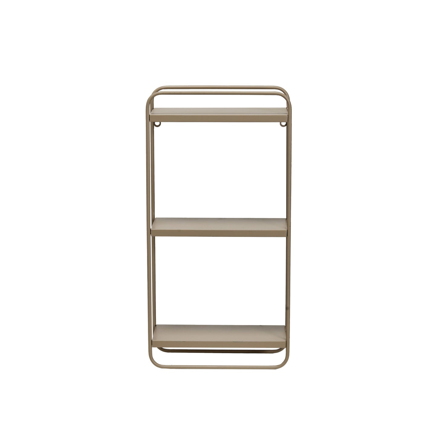 Metal Wall Shelf w/ 3 Shelves, Matte Nude Color