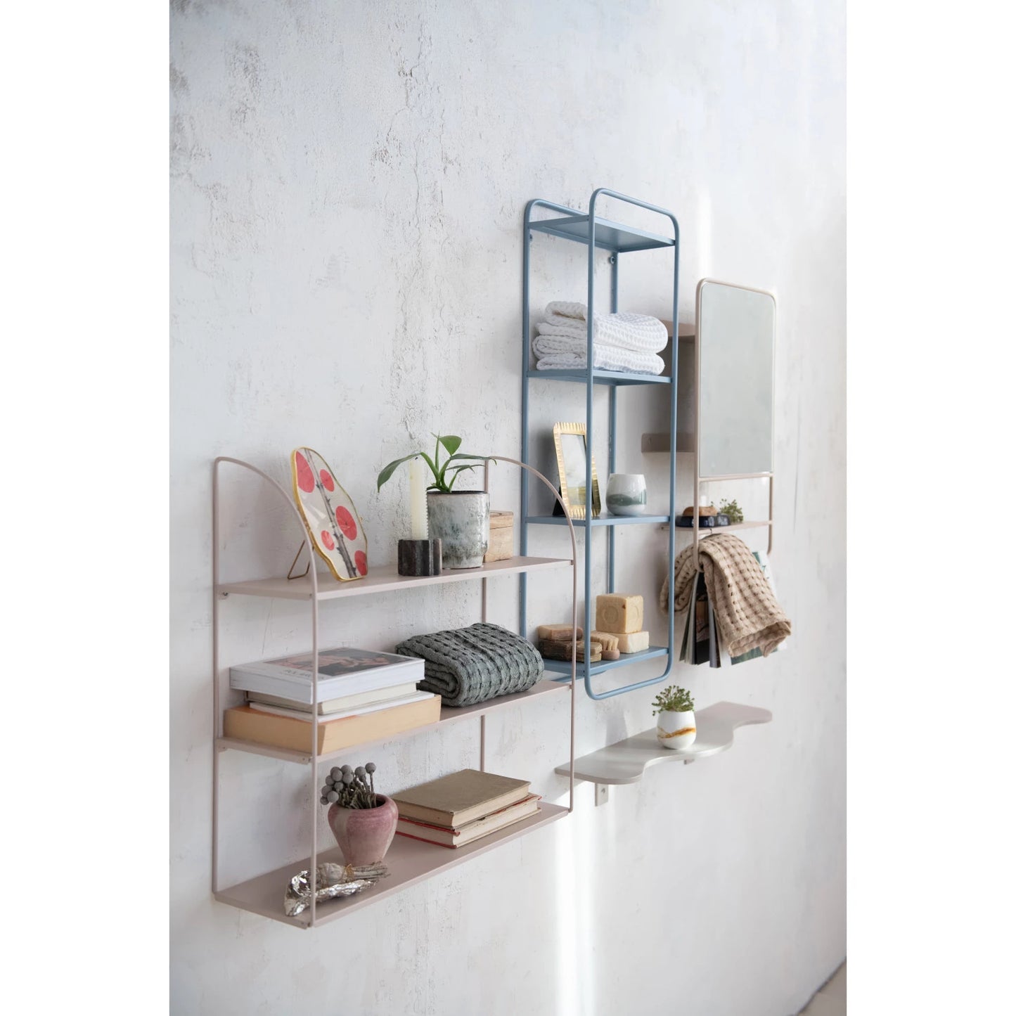 Blush Metal Wall Mirror