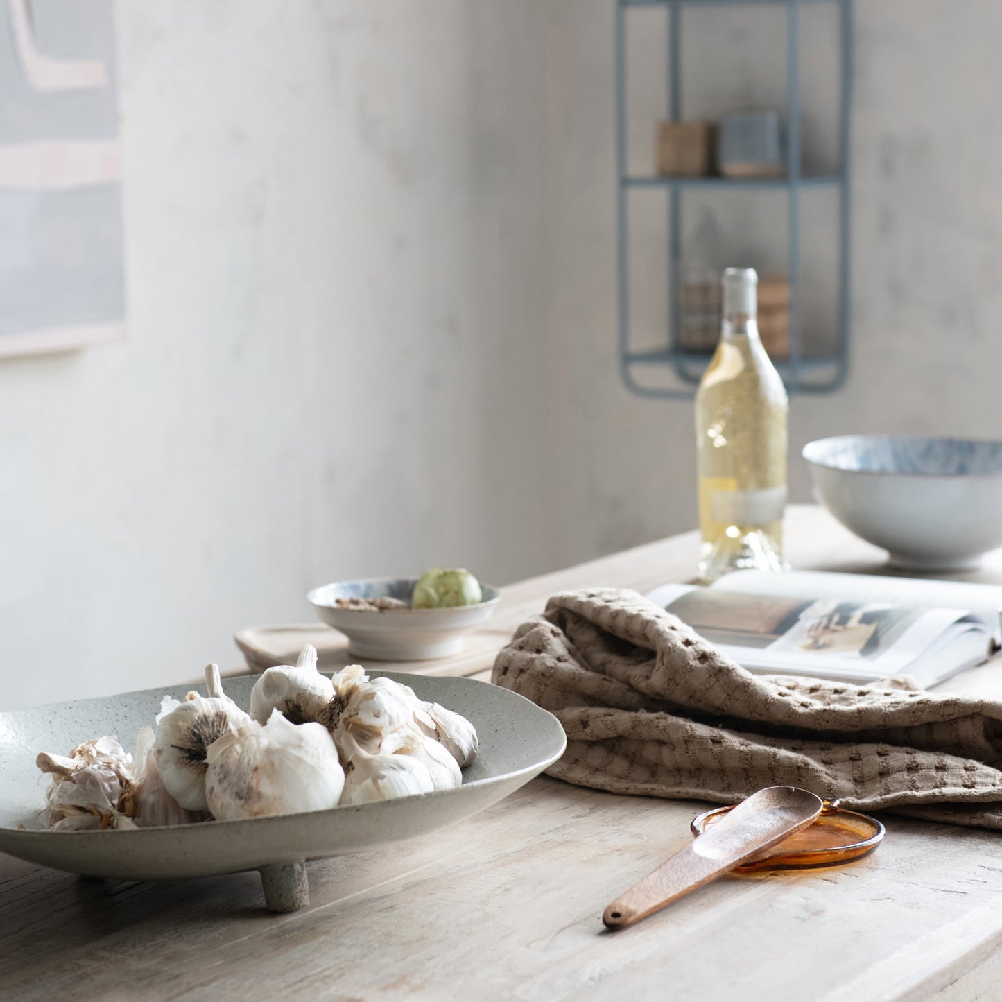 Stoneware Footed Platter