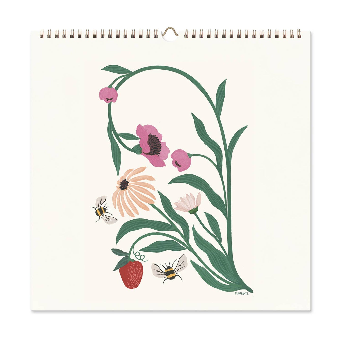 2026 Garden Party 12 Month Classic Grid Calendar