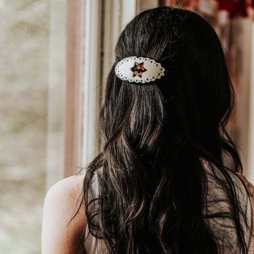 Tortoise Star Ponytail Barrette