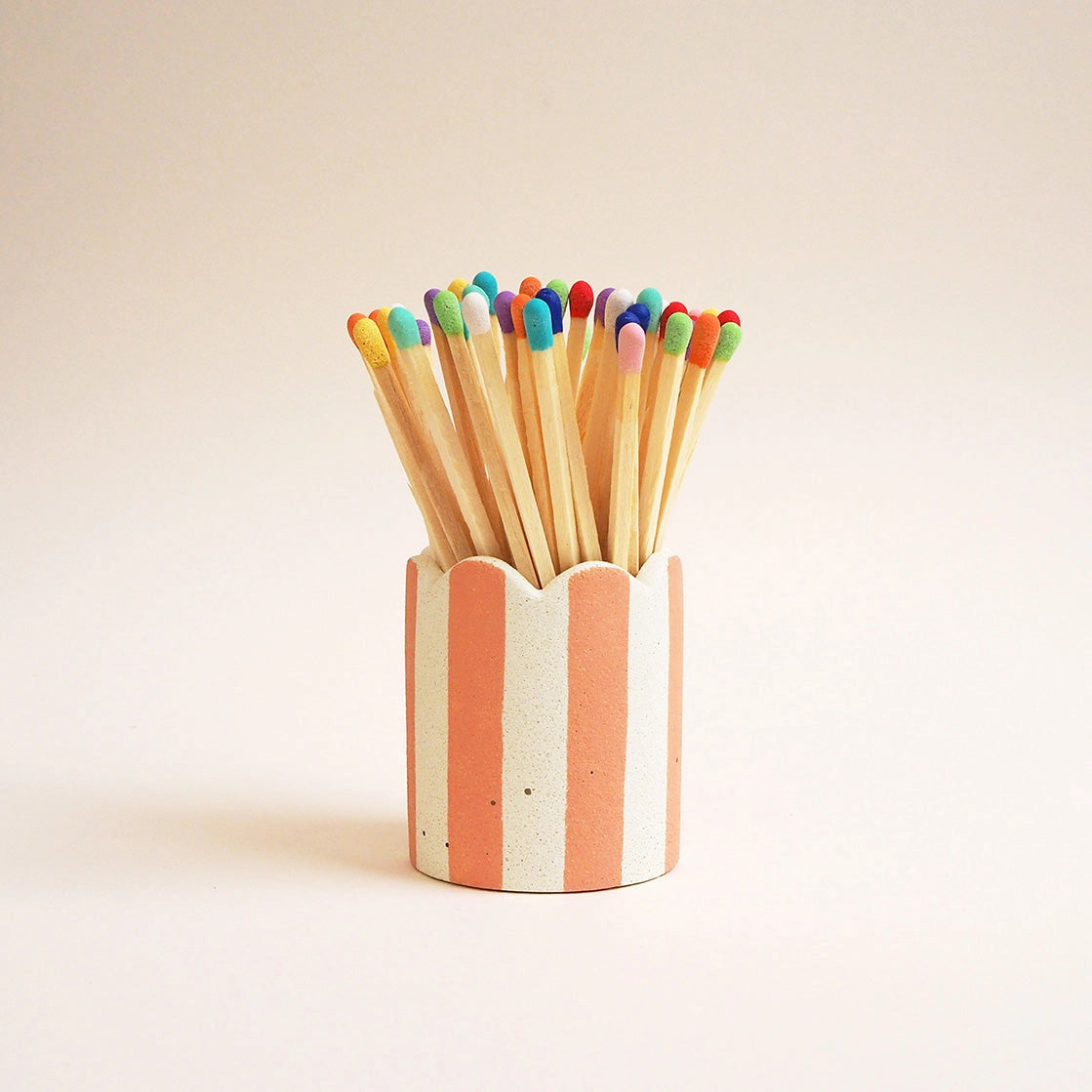 Stripy Match Stick Holder
