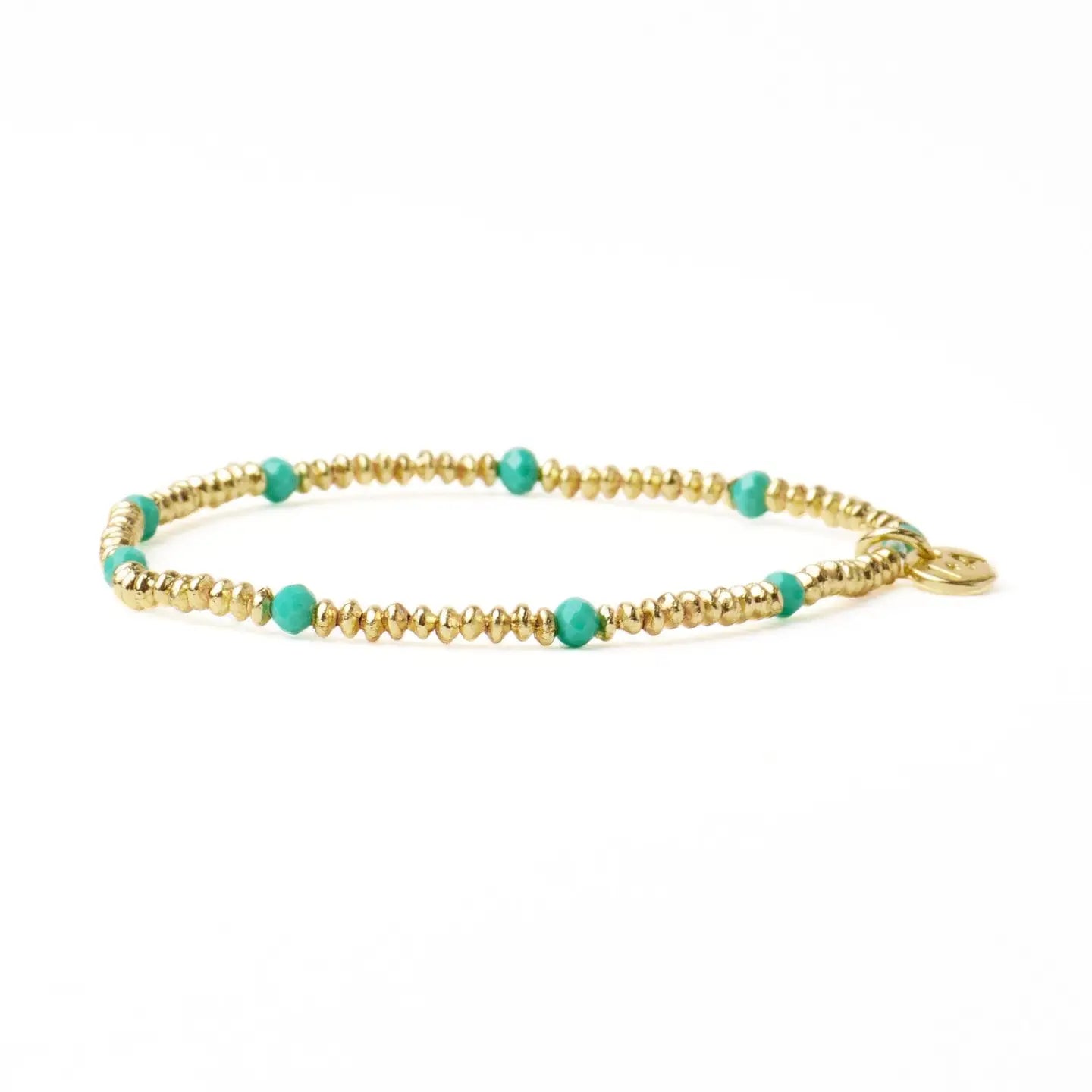 Ashley Small Crystal Gold Stretch Bracelet