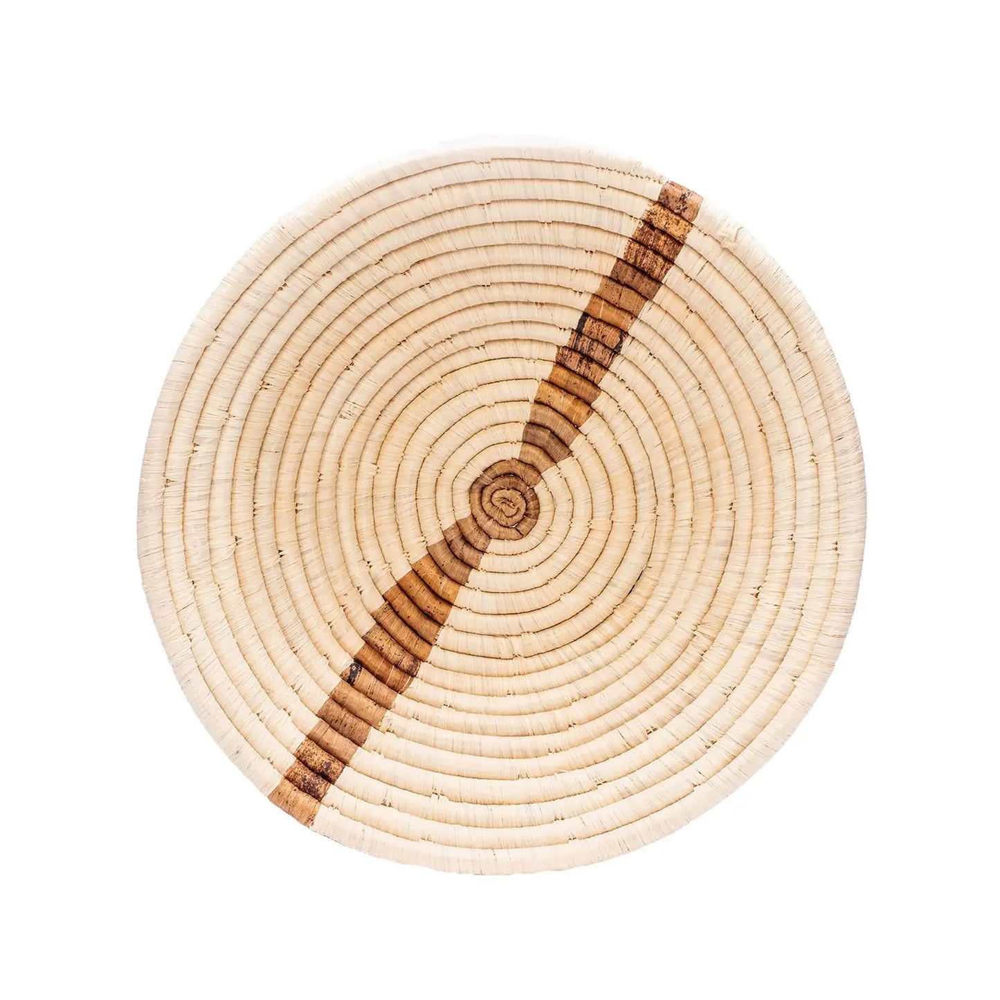Large Banana Bark Stripe Woven Basket