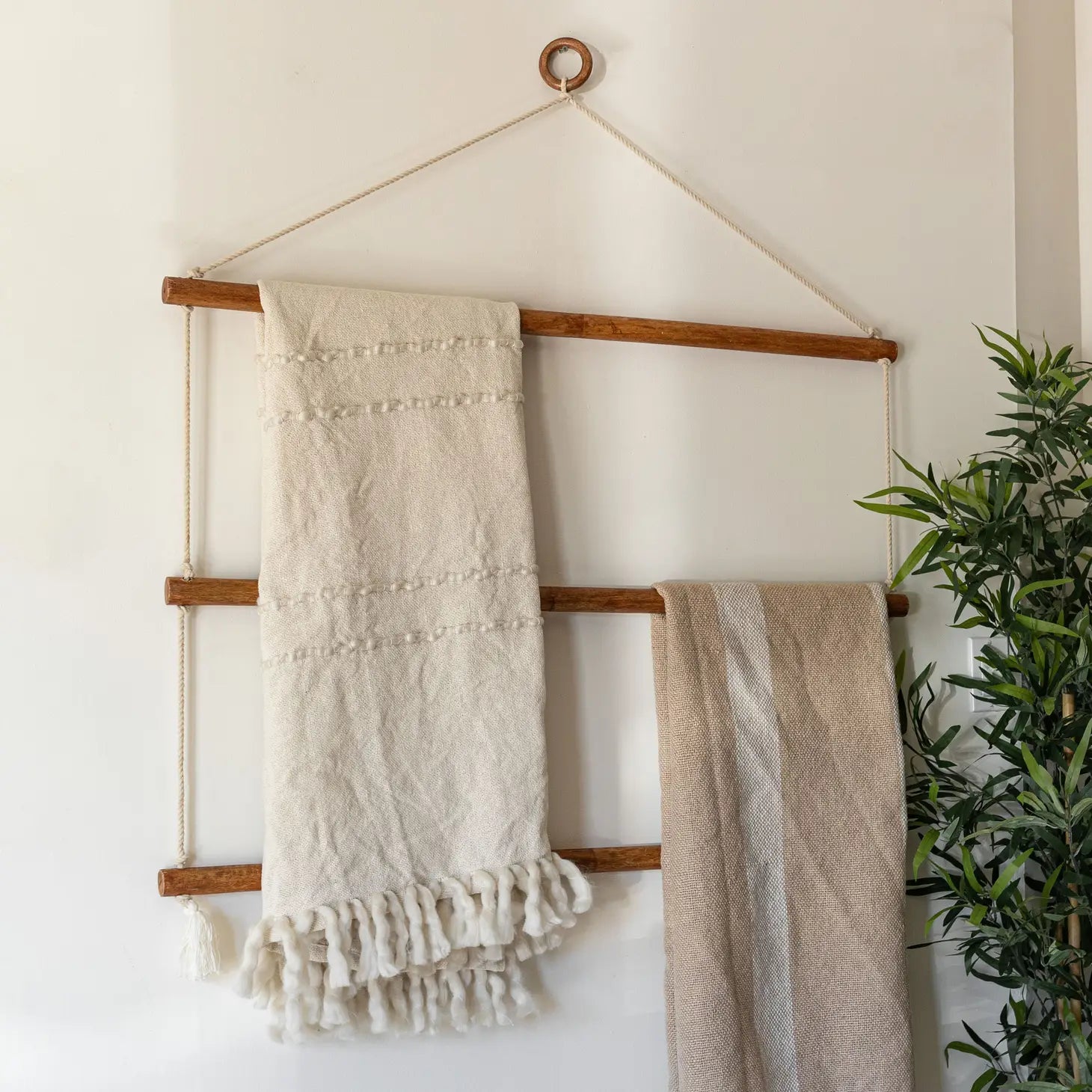 Hanging Paper Towel Holder Wall Mounted Macrame Paper Towel 