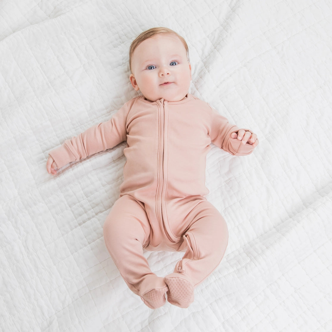 Peyton Zipper Sleeper in Blush